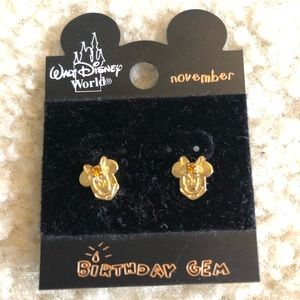 Disney World November Birthday Gem Earrings